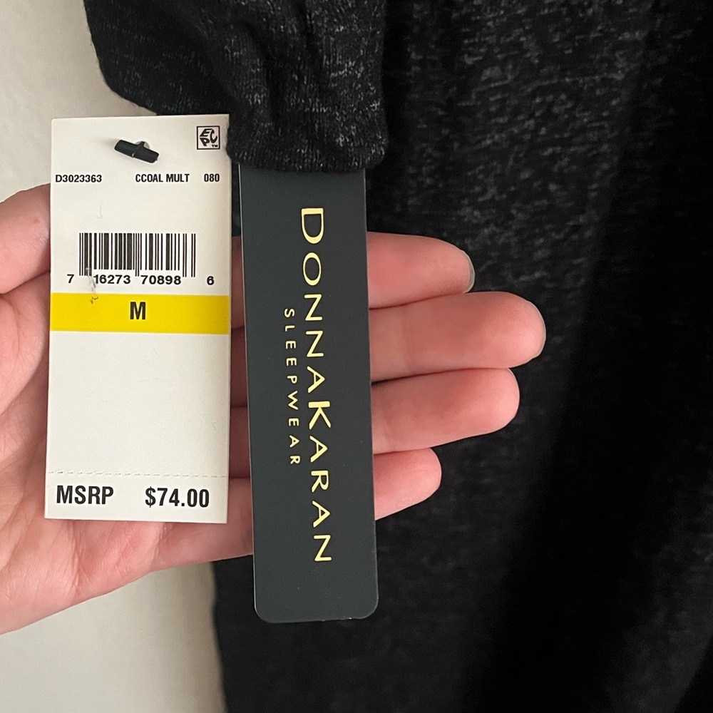 NWT Black Maxi Night Gown | Donna Karen - Picture 7 of 10